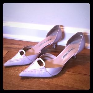 COPY - Manolo Blahnik Sz 36.5 White and Nude Heels